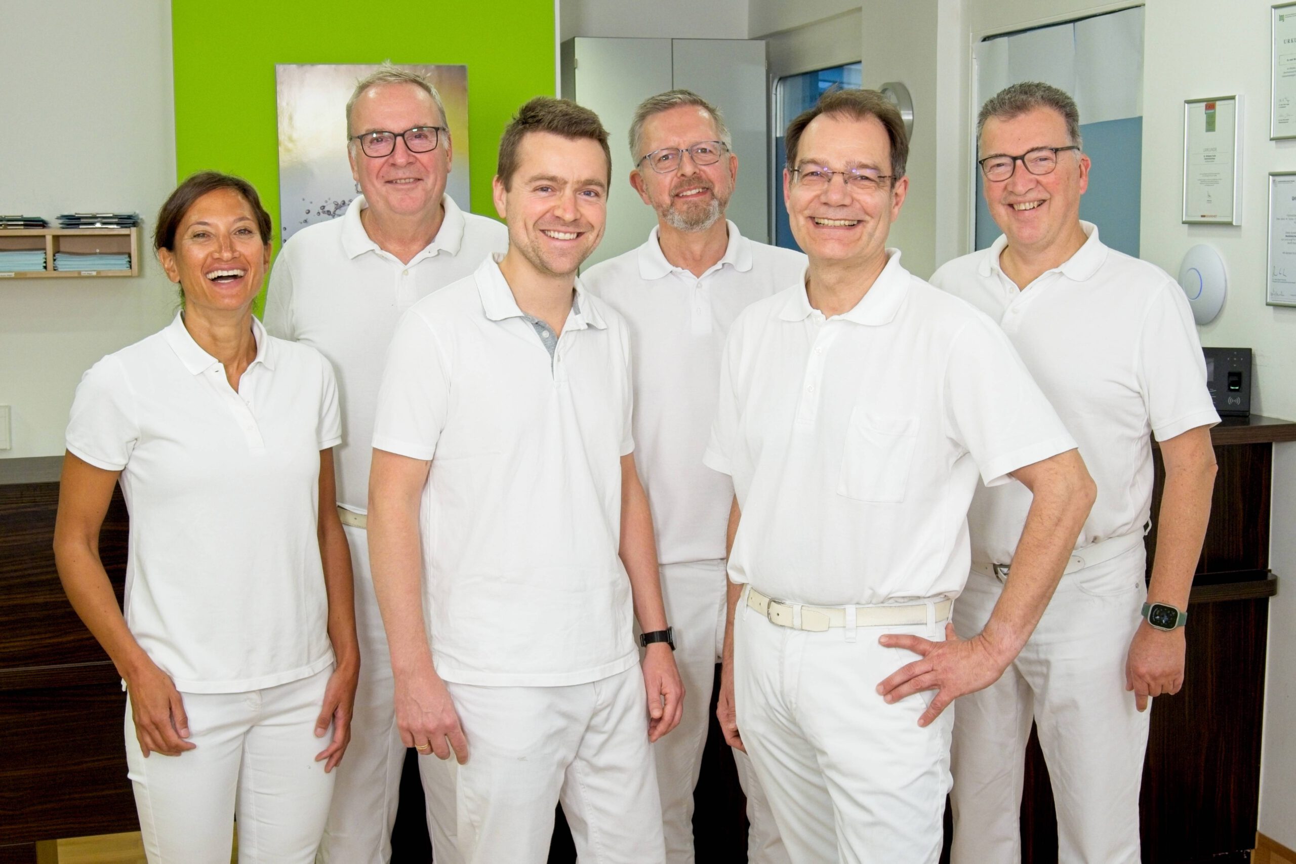 Das Ärzteteam im Empfangsbereich